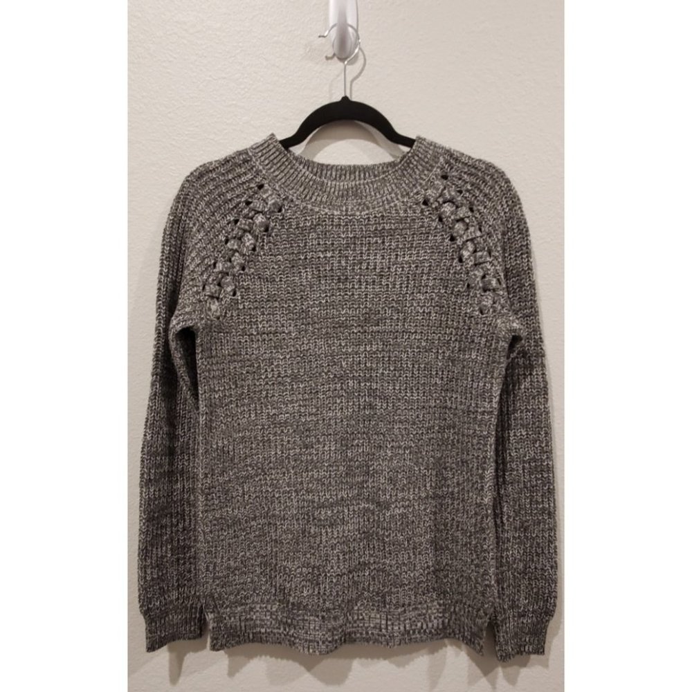 AMERICAN HERITAGE Gray Knit Long Sleeve Sweater